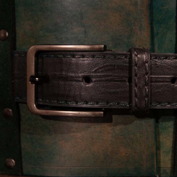 leather belt green 02